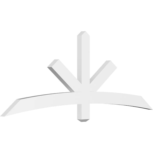 Ekena Millwork Alberta Architectural Grade PVC Gable Bracket, 72"W x 27"H x 2"D x 4"F, 9/12 Pitch GBP072X27X0204ALB00 - main